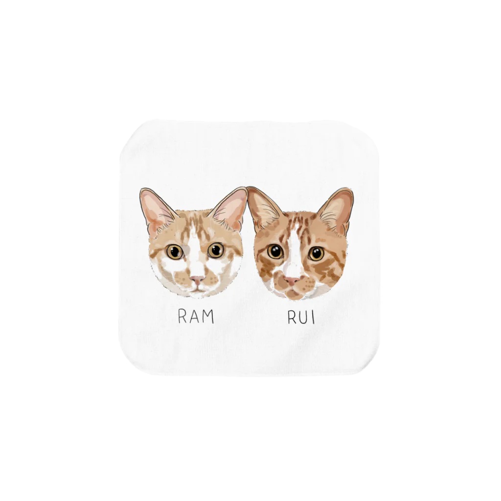 みきぞーん｜保護猫 ミッキー画伯と肉球とおともだちのram&rui Towel Handkerchief