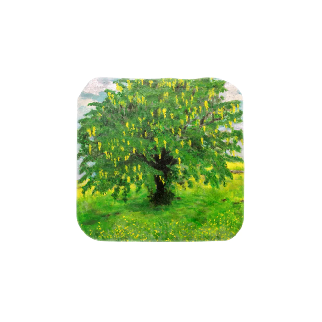 SJMavisの輝くような孤立するキングサリの木：Laburnum Tree in Splendid Isolation タオルハンカチ