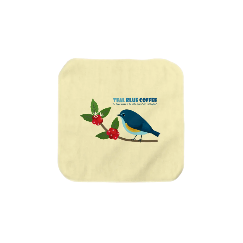 Teal Blue CoffeeのTeal Blue Bird Towel Handkerchief