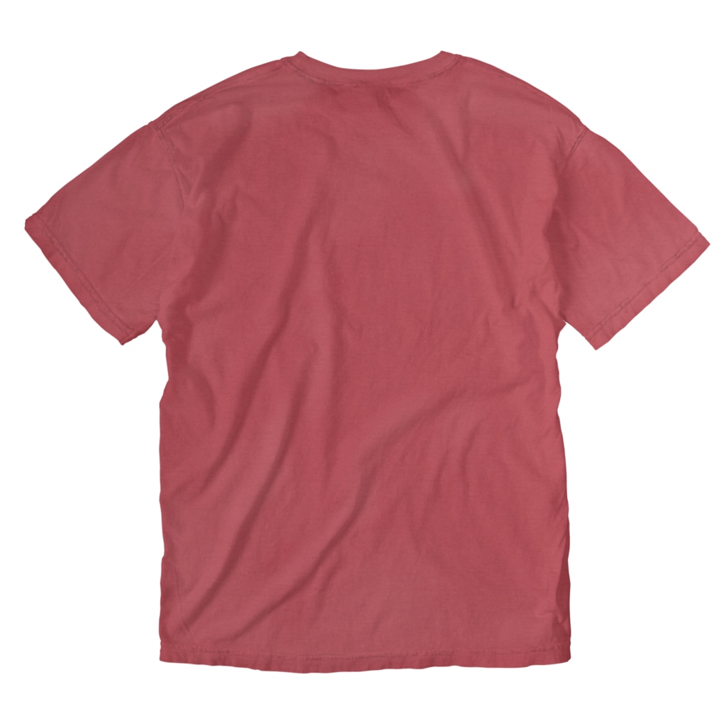 akane_art（茜音工房）のモノクロフラワー（キク） Washed T-Shirt :back