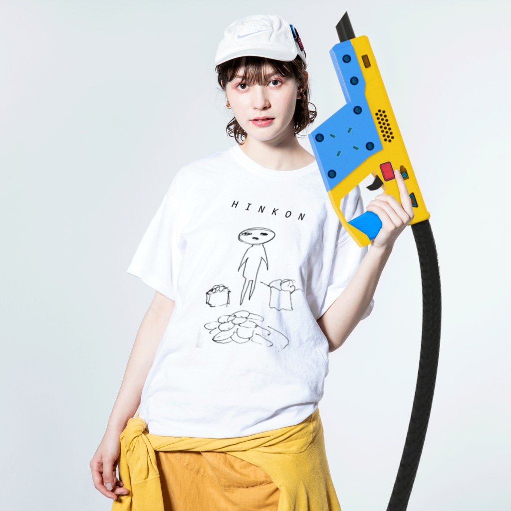 細谷のHINKON Washed T-Shirt :model wear (front)