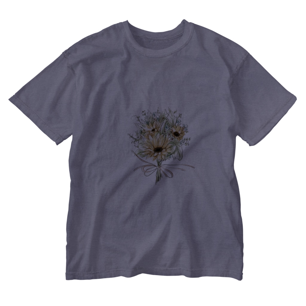 ひまわり手書き風イラスト Toa Idea704 のウォッシュtシャツ通販 Suzuri スズリ