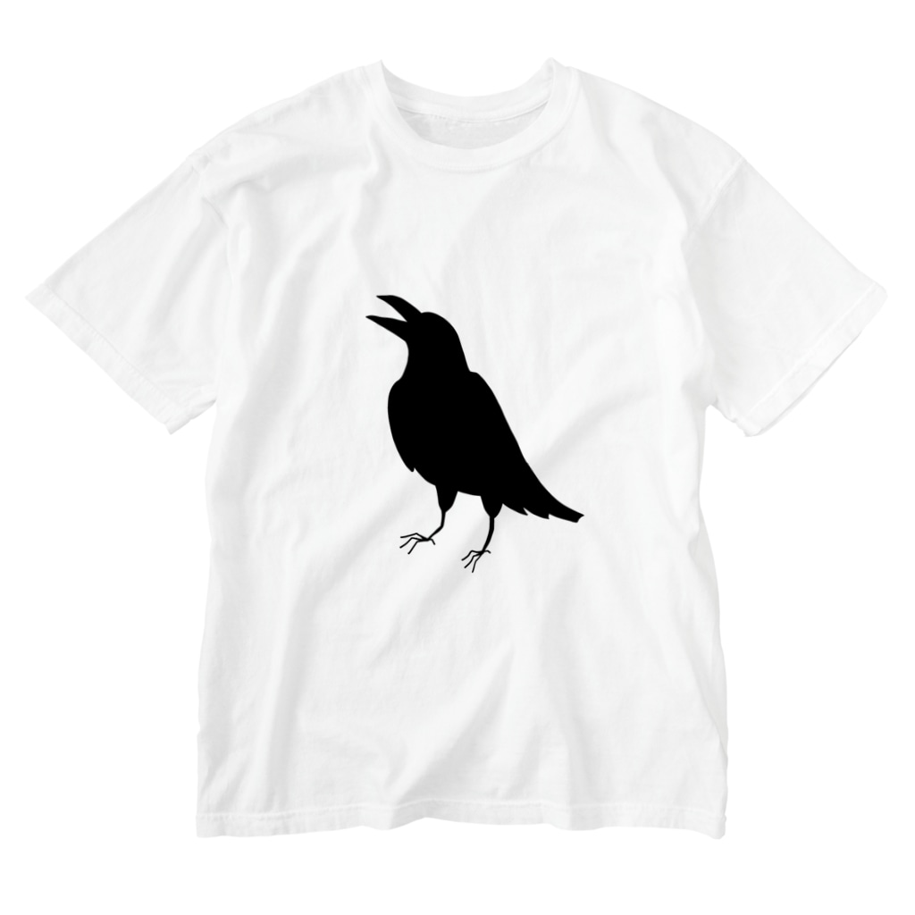 ぽけーっとカラス リアル カラスとねこと Inasuzume のウォッシュtシャツ通販 Suzuri スズリ ぽけーっとカラス リアル カラスとねこと Inasuzume のウォッシュtシャツ通販 Suzuri スズリ