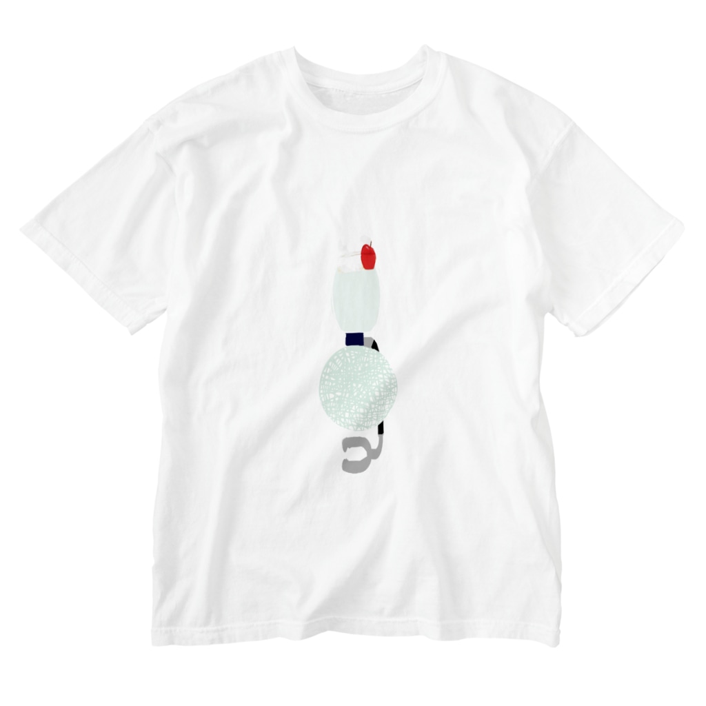 Danke Shoot Coffeeのサイフォン式メロンソーダ（色付き） Washed T-Shirt