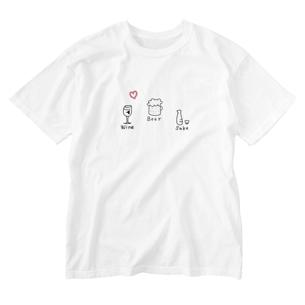 ぱいんぽいんのお酒 Washed T-Shirt