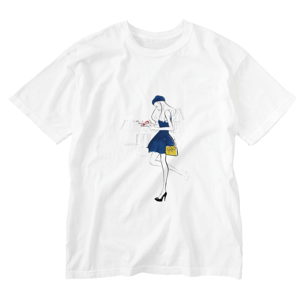 この本が好き Jojo Yan A Fashion Illustrator Lovelyjojo のウォッシュtシャツ通販 Suzuri スズリ