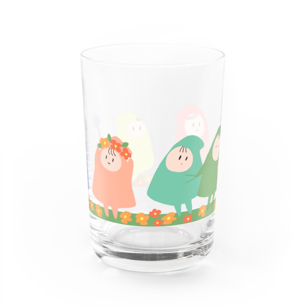春を楽しむ幸せの小人さんたち しばの夢工房イラストグッズ店 Shibayume Mama のグラス通販 Suzuri スズリ