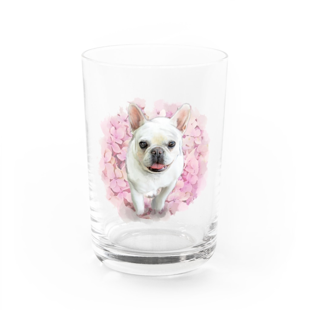 フレブル クリーム ホワイト にこにこ Water Glass By フレブルとパググッズs Iriser Siriser1101 Suzuri