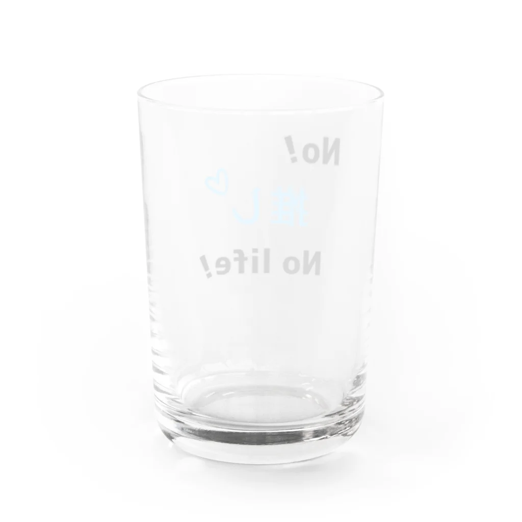 雫のノー推しノーライフ（水色） Water Glass :back