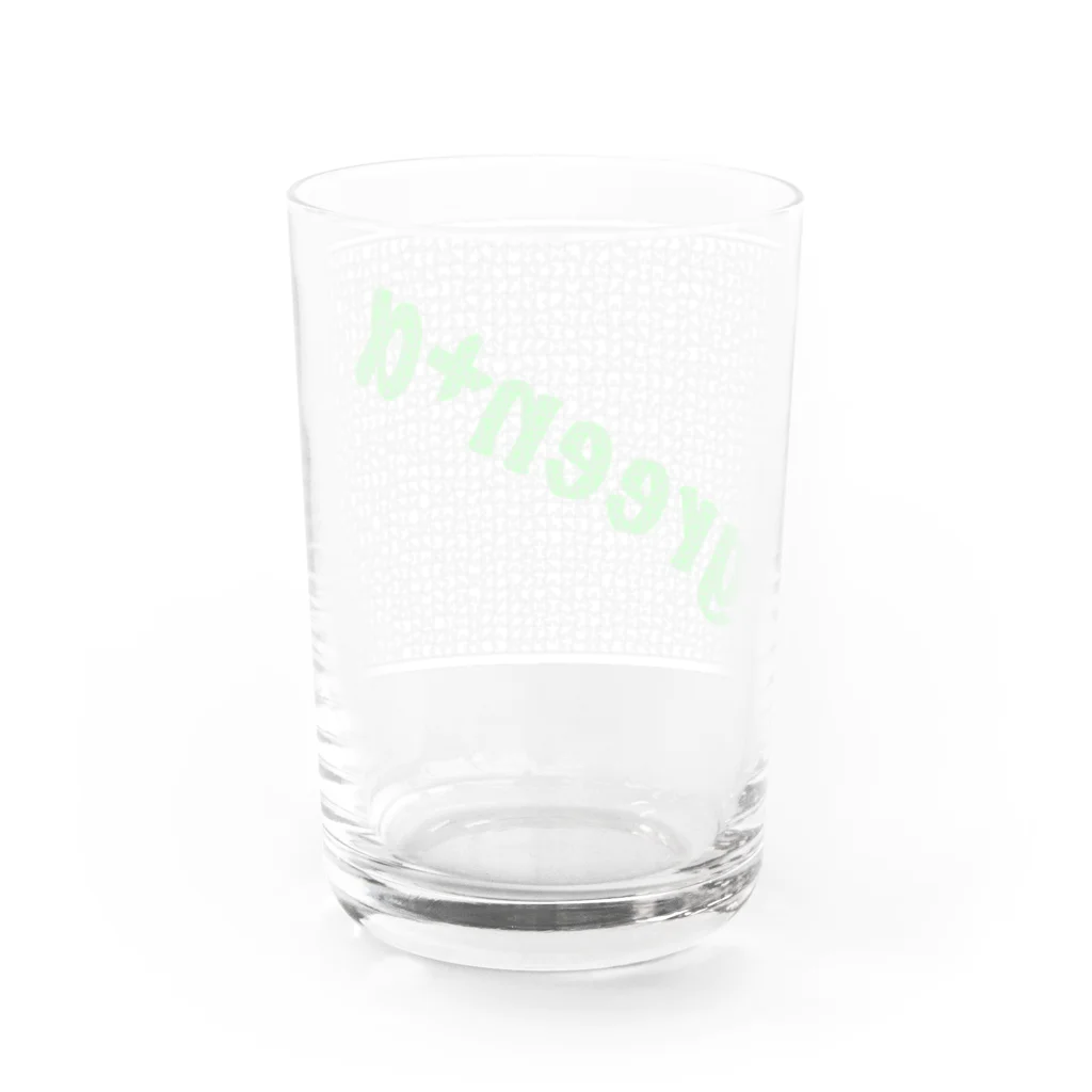 green +αのgreen+αパズルグラス【ロゴ入り】 Water Glass :back