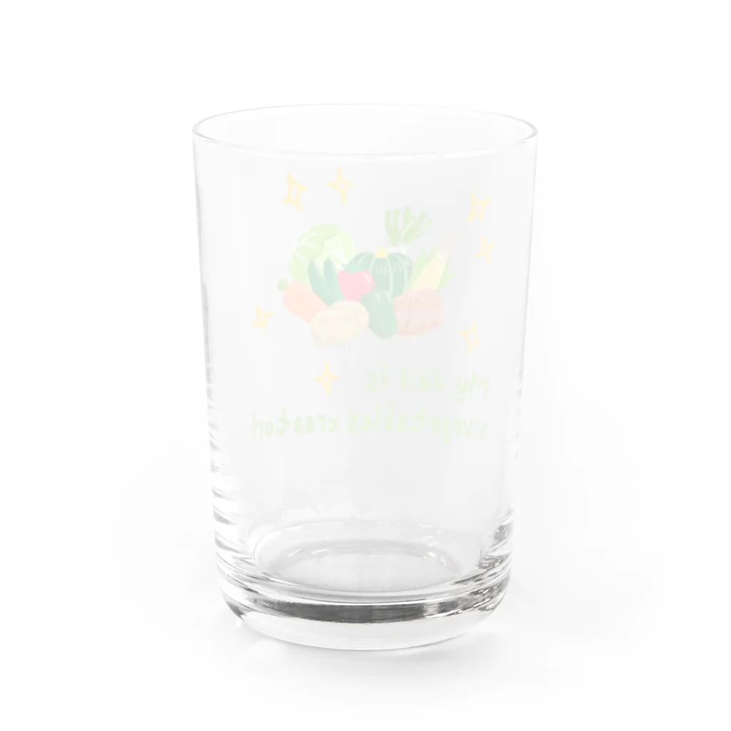 SU-KUのパパはクリエイター Water Glass :back