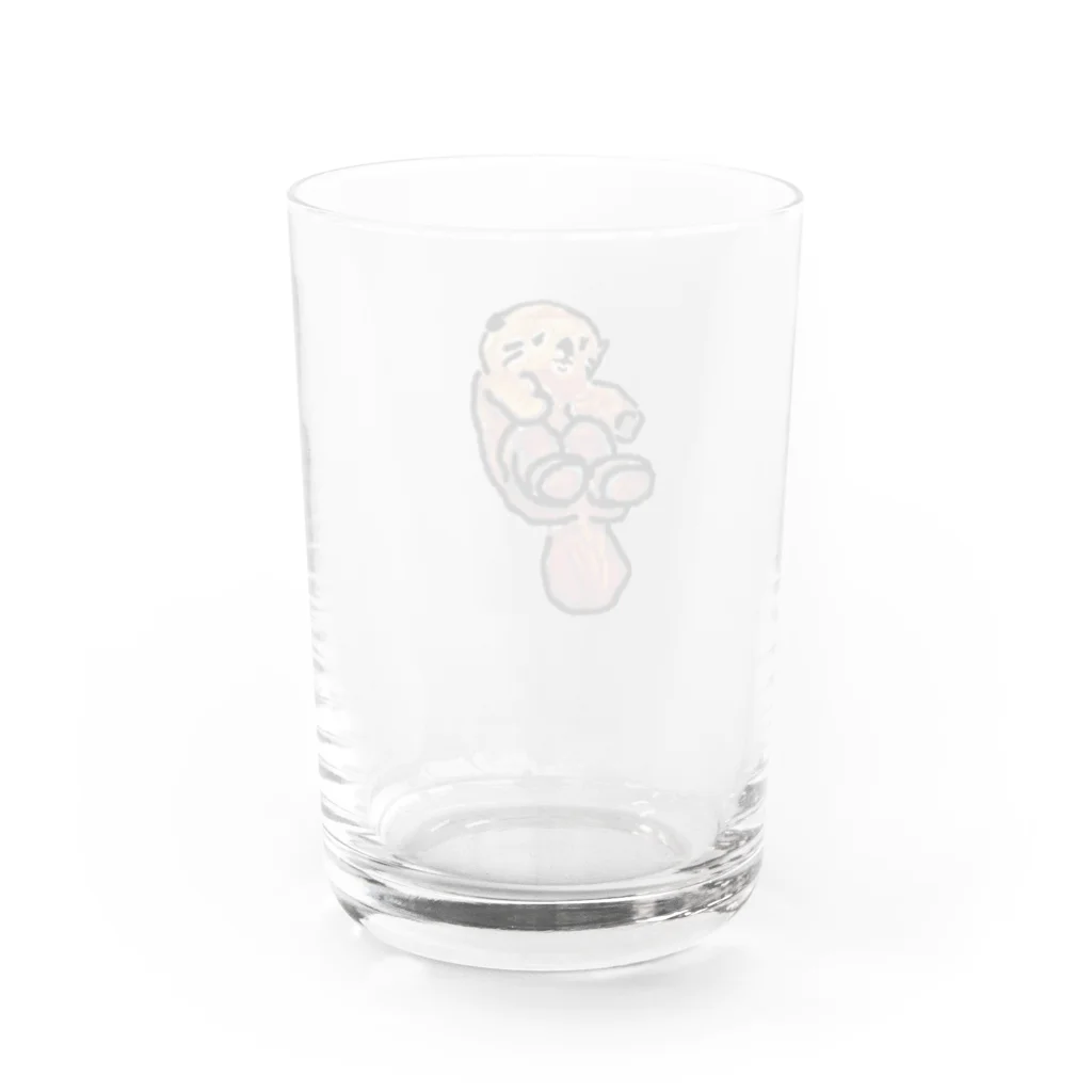 一色に統一できなくて白の哀愁ラッコ Water Glass :back