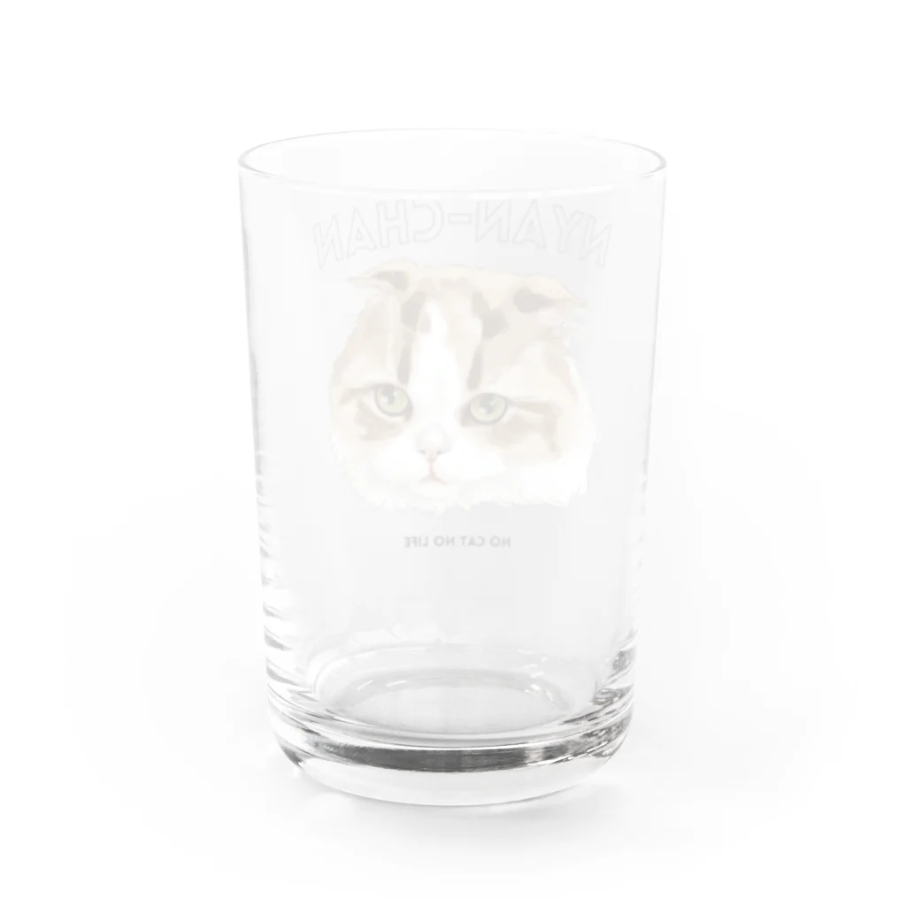 猫のイラスト屋さんのにゃんちゃん Water Glass :back