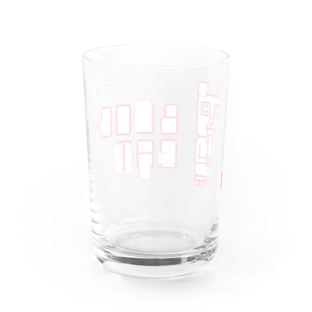 Rabbithumanaspetsの#BLOCKCAT（赤） Water Glass :back