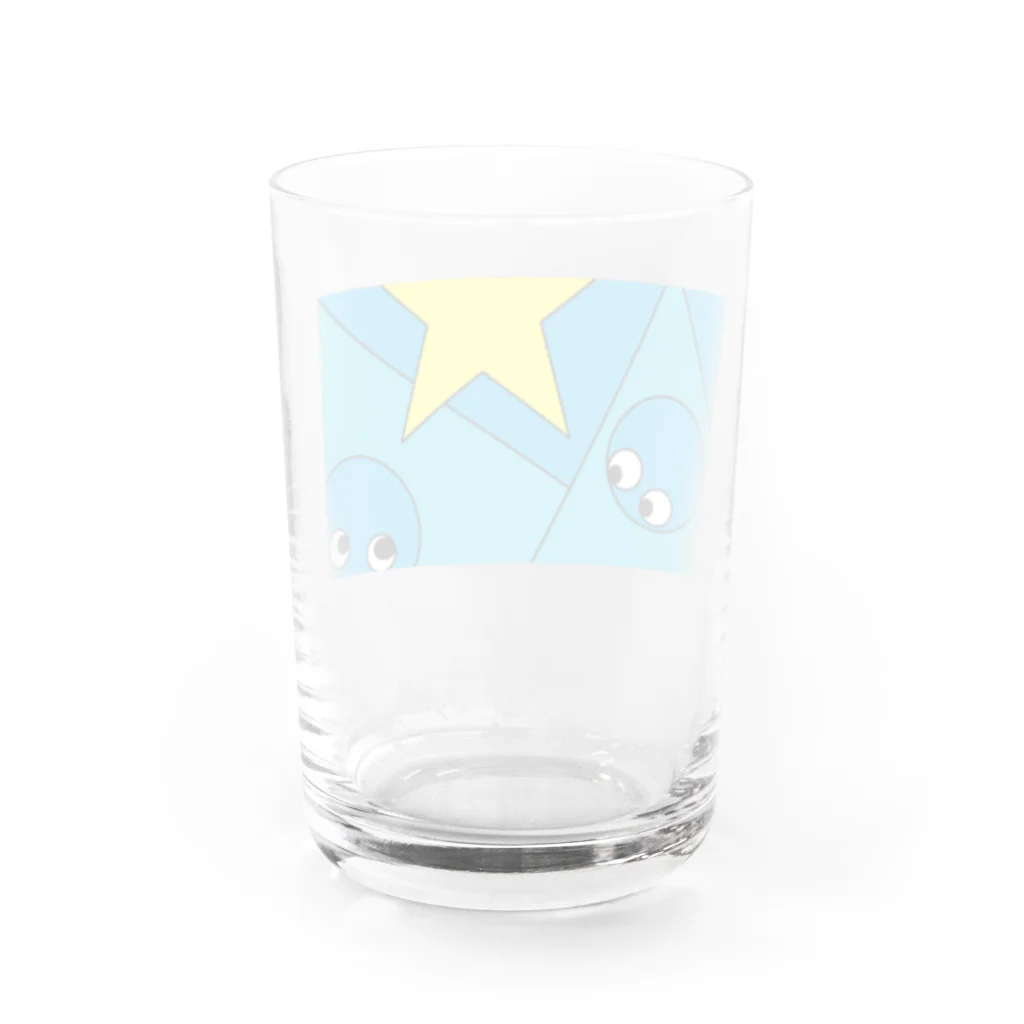 どぐまぐ商店の弾ける青玉グラス Water Glass :back