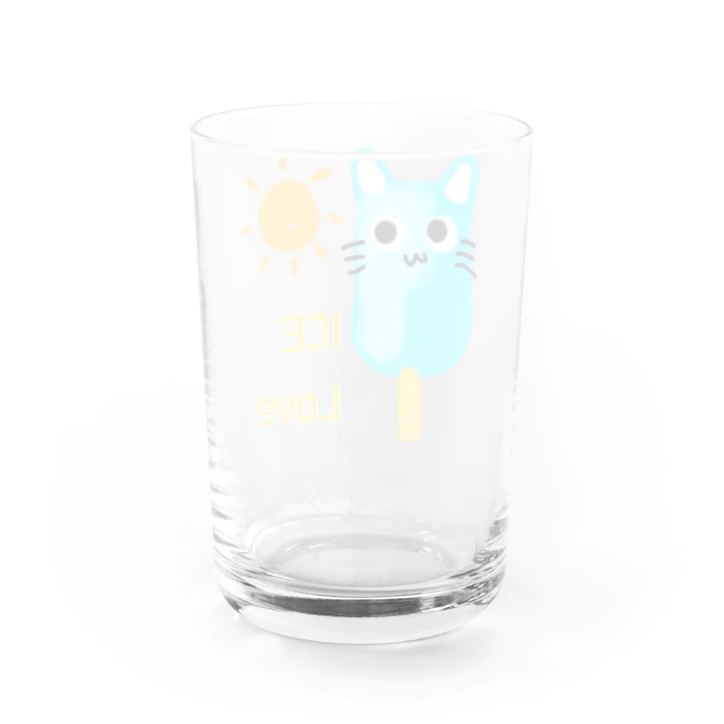 たまねこのアイスを愛する猫 Water Glass :back