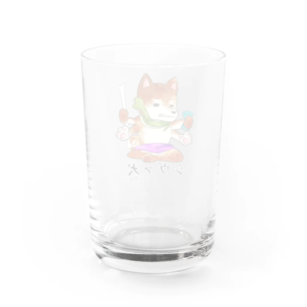 ninjin🥕のダジャレshop📣のシヴァ犬 Water Glass :back