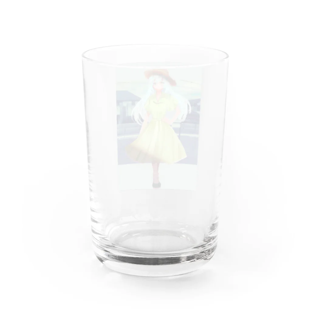 すごく健康的なショップの夏のお嬢さん Water Glass :back