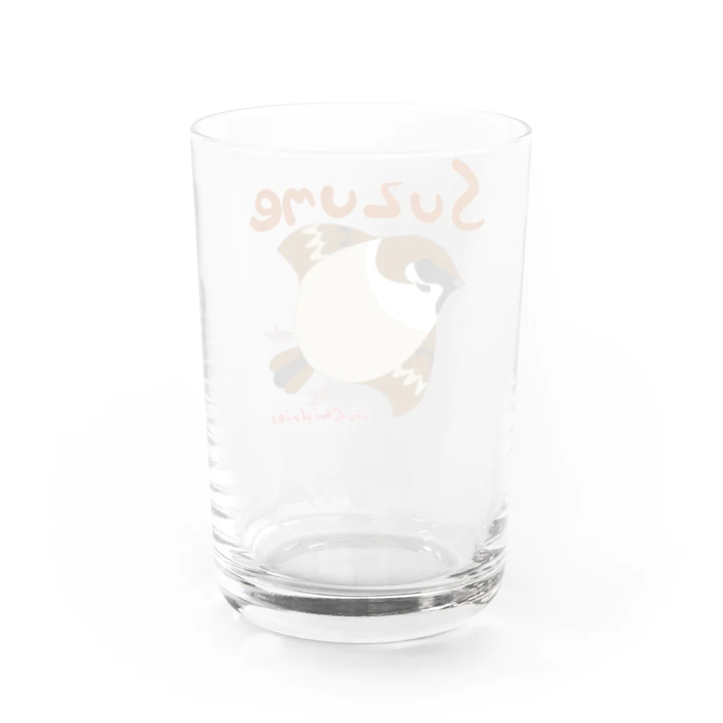 みつば牛乳のちどりーず　スズメ Water Glass :back