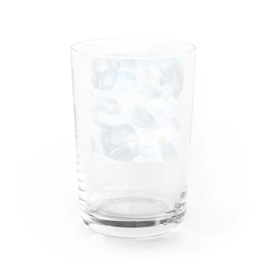 雨上がりの合図のmoon phase Water Glass :back