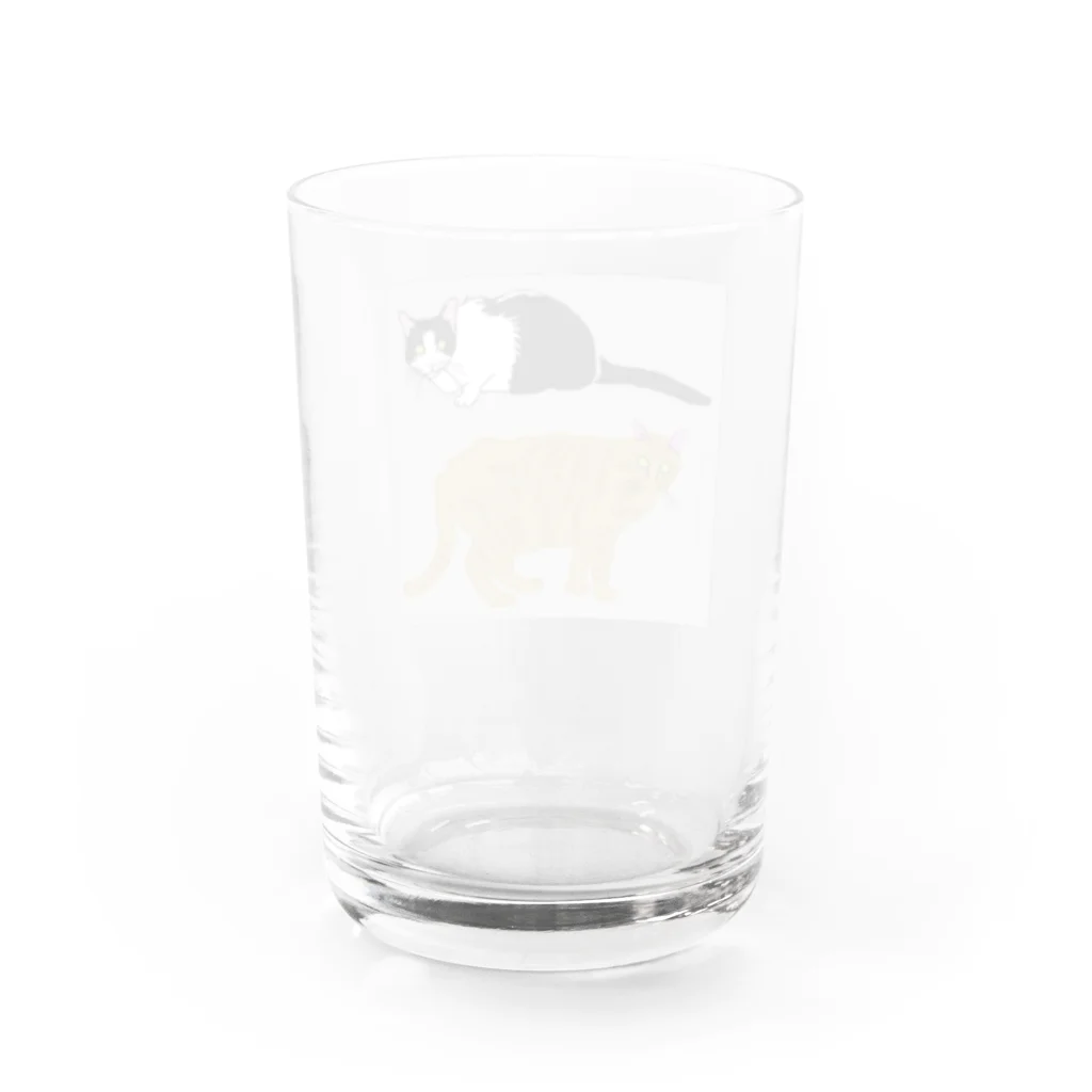 刺し屋シュガーアリスの猫と猫 Water Glass :back