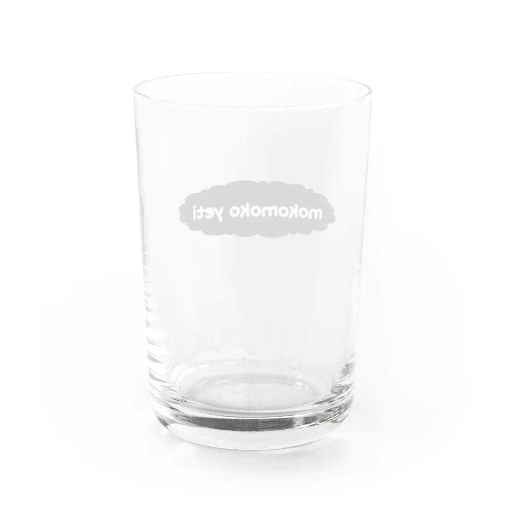 もこもこイエティのもこもこイエティロゴ Water Glass :back