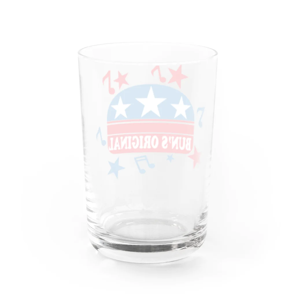 バンズオリジナルの<BUN'S ORIGINAL> バンズバーガーロゴ Water Glass :back