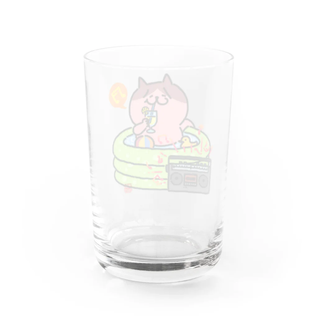 tokisanのビニールプールでまったり猫さん。 Water Glass :back