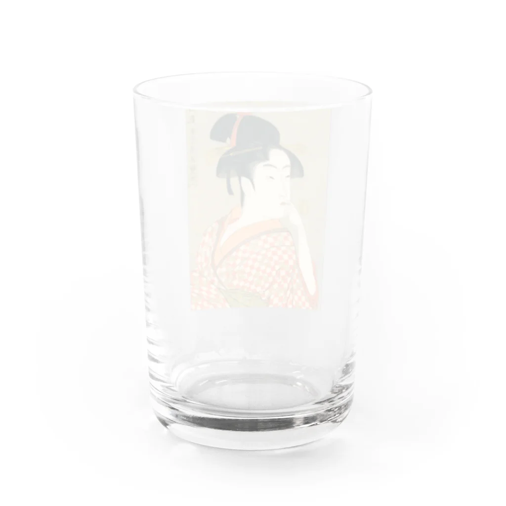 寿めでたや(ukiyoe)のUkiyoe　Utamaro Water Glass :back