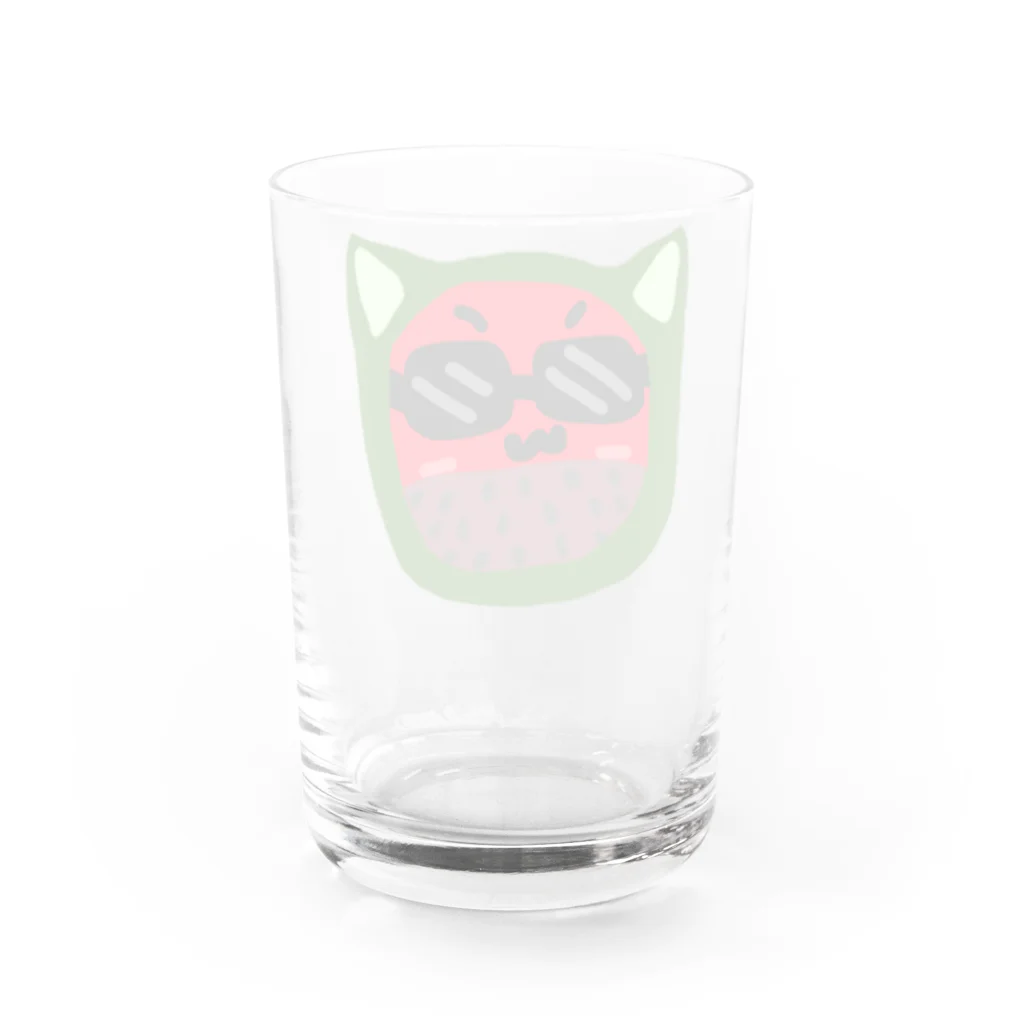 たまねこのスイカおじさん Water Glass :back