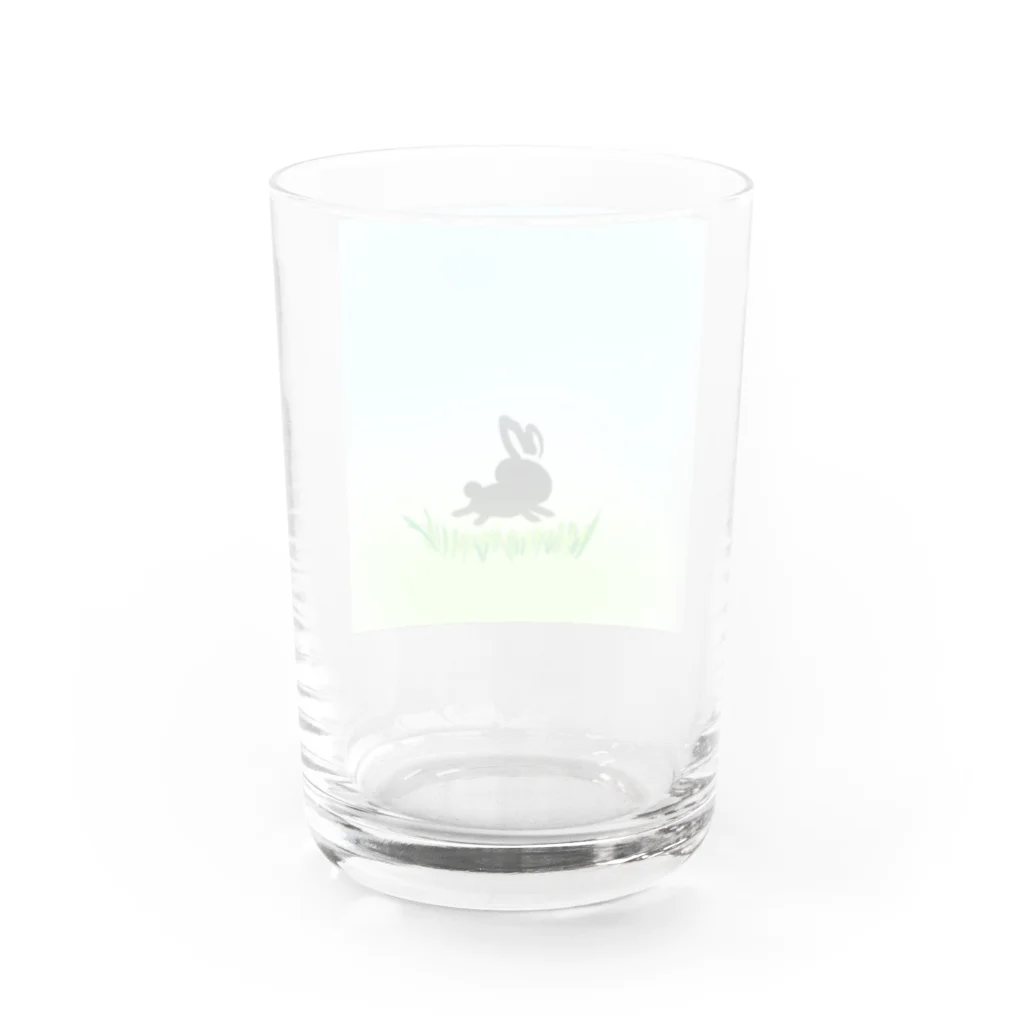 クロの店のうさぎ Water Glass :back