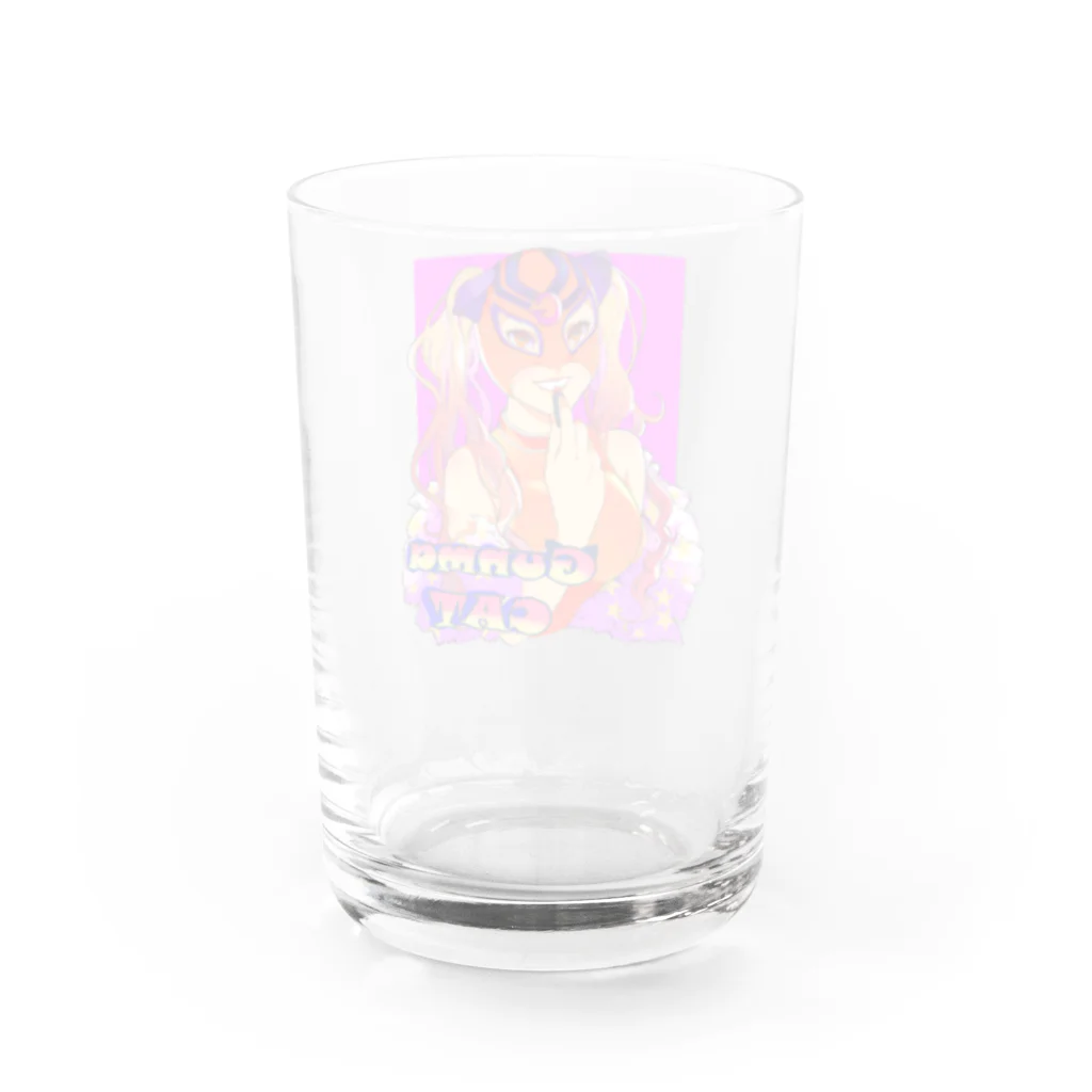 覆面MANIA＆CMLLの群馬キャット x Uno Dinero Water Glass :back