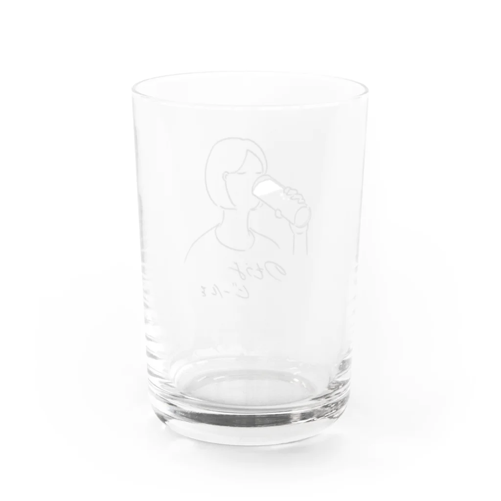 しみったれたアラサーのビール好き女子さん Water Glass :back