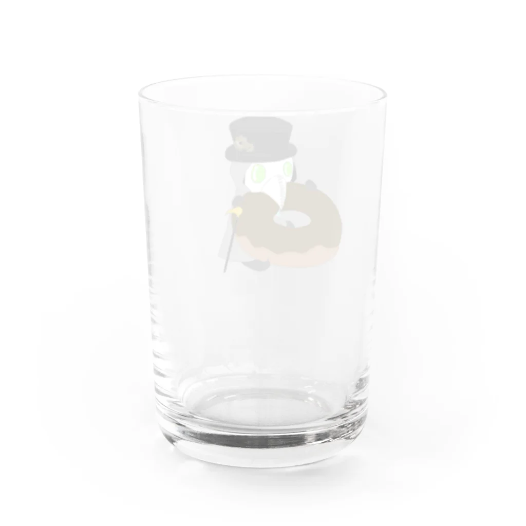 天空海洋研究会のドーナツもぐもぐペスト君 Water Glass :back