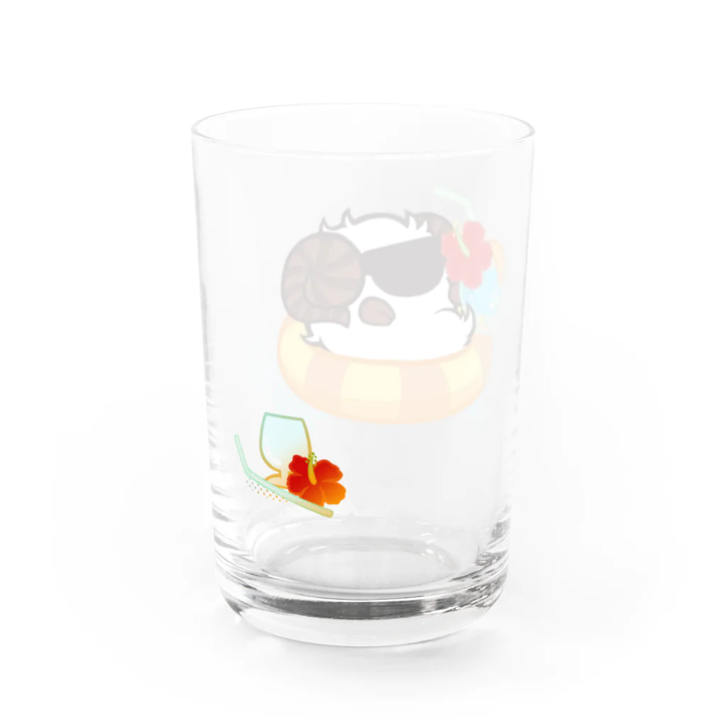 サメノのレイニー　サマーバケーション Water Glass :back