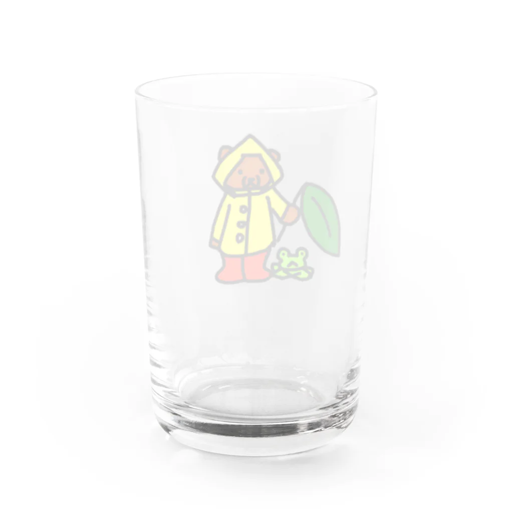 みちゃうお店の雨の日かっぱベア Water Glass :back