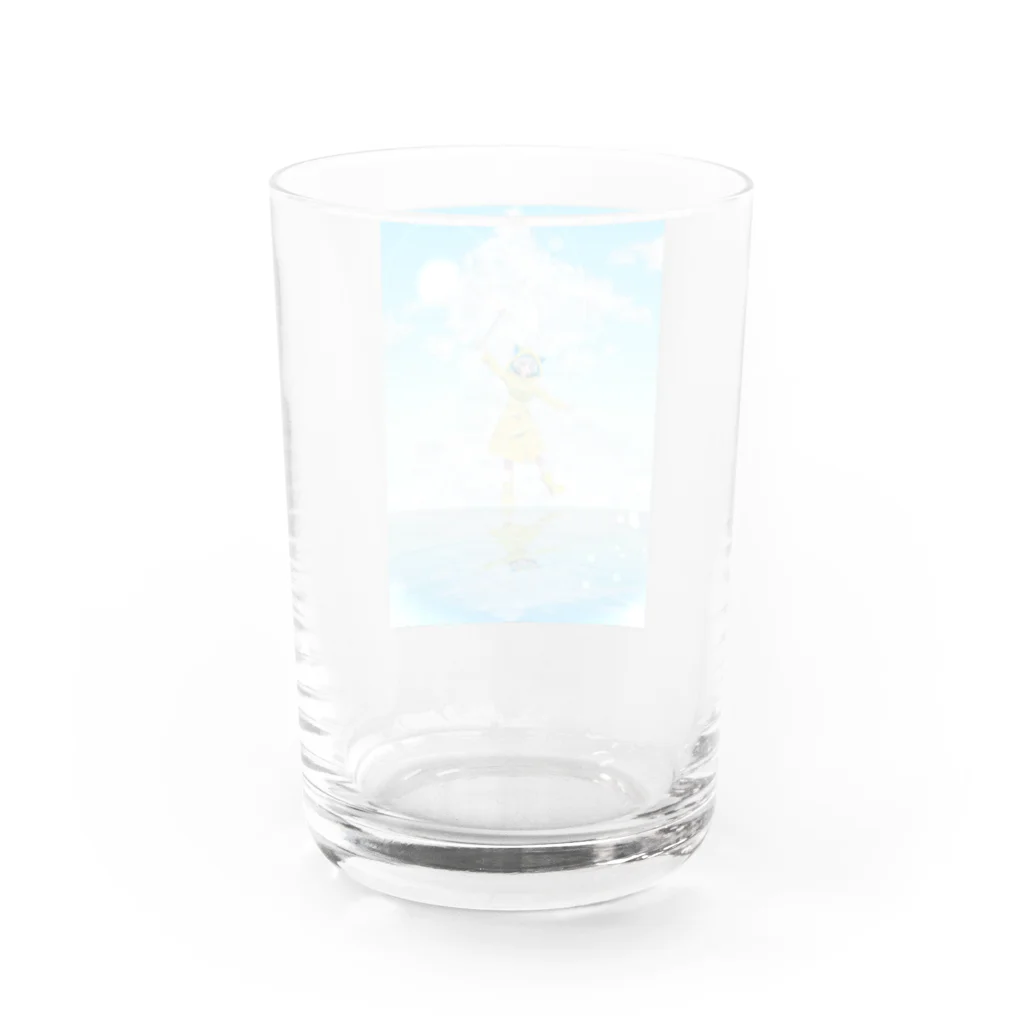 ぷωて( •́ .̫ •̀ و(و "の梅雨明け Water Glass :back