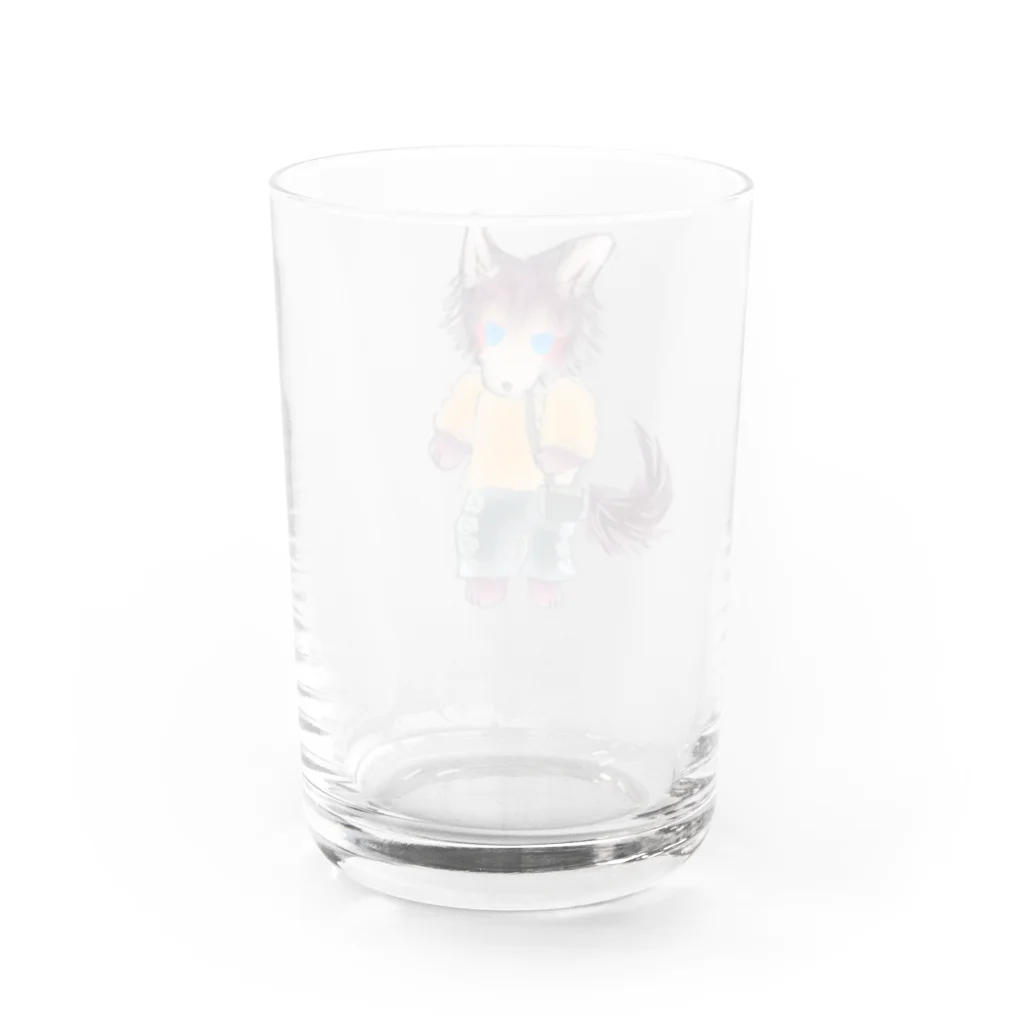 ノアオオカミのオオカミのウルフル Water Glass :back