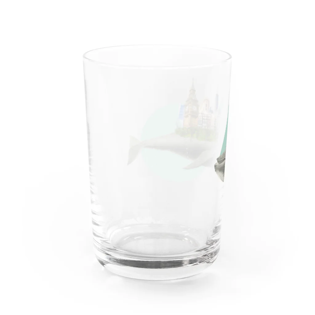 Leirion Hand Creationのwhale city Water Glass :back