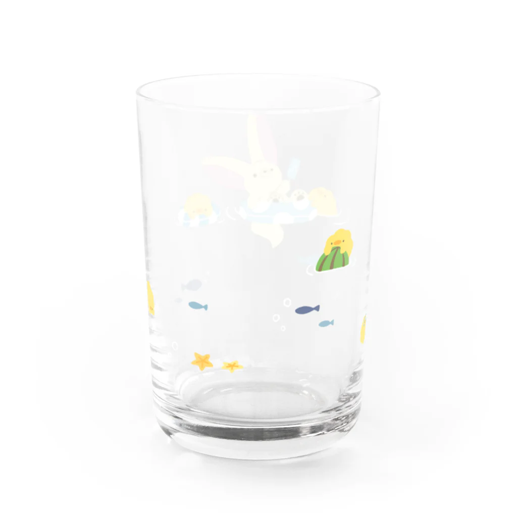 フェネックびよりの海でぷかぷかグラス🐳 グラス反対面