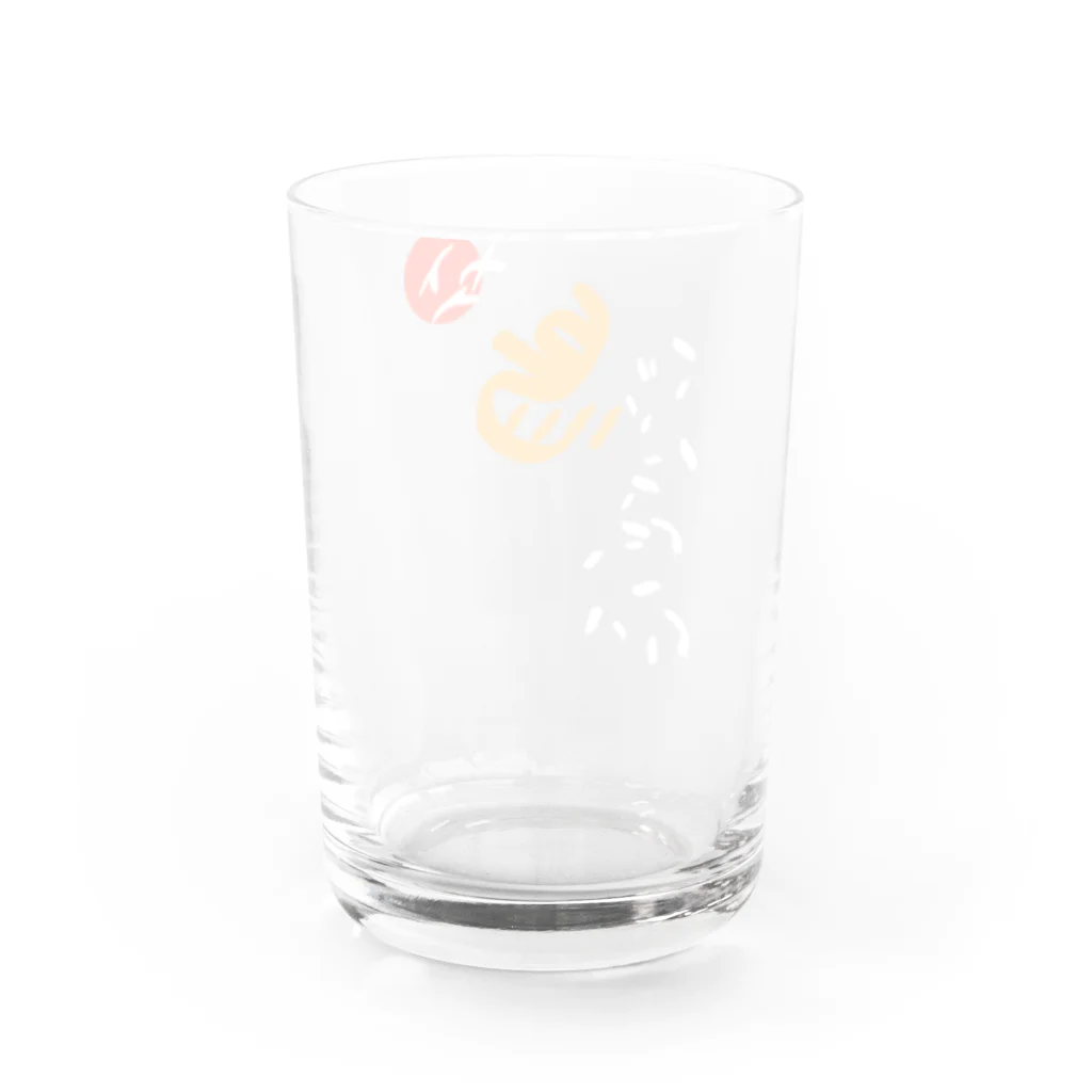 Siderunの館 B2の和デザインな烏(白) Water Glass :back