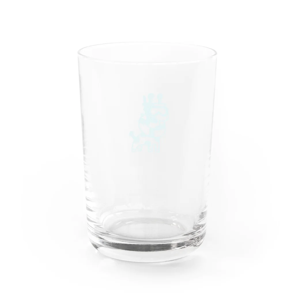 なかよし太郎のフレンドリーショップの夏のきりん Water Glass :back