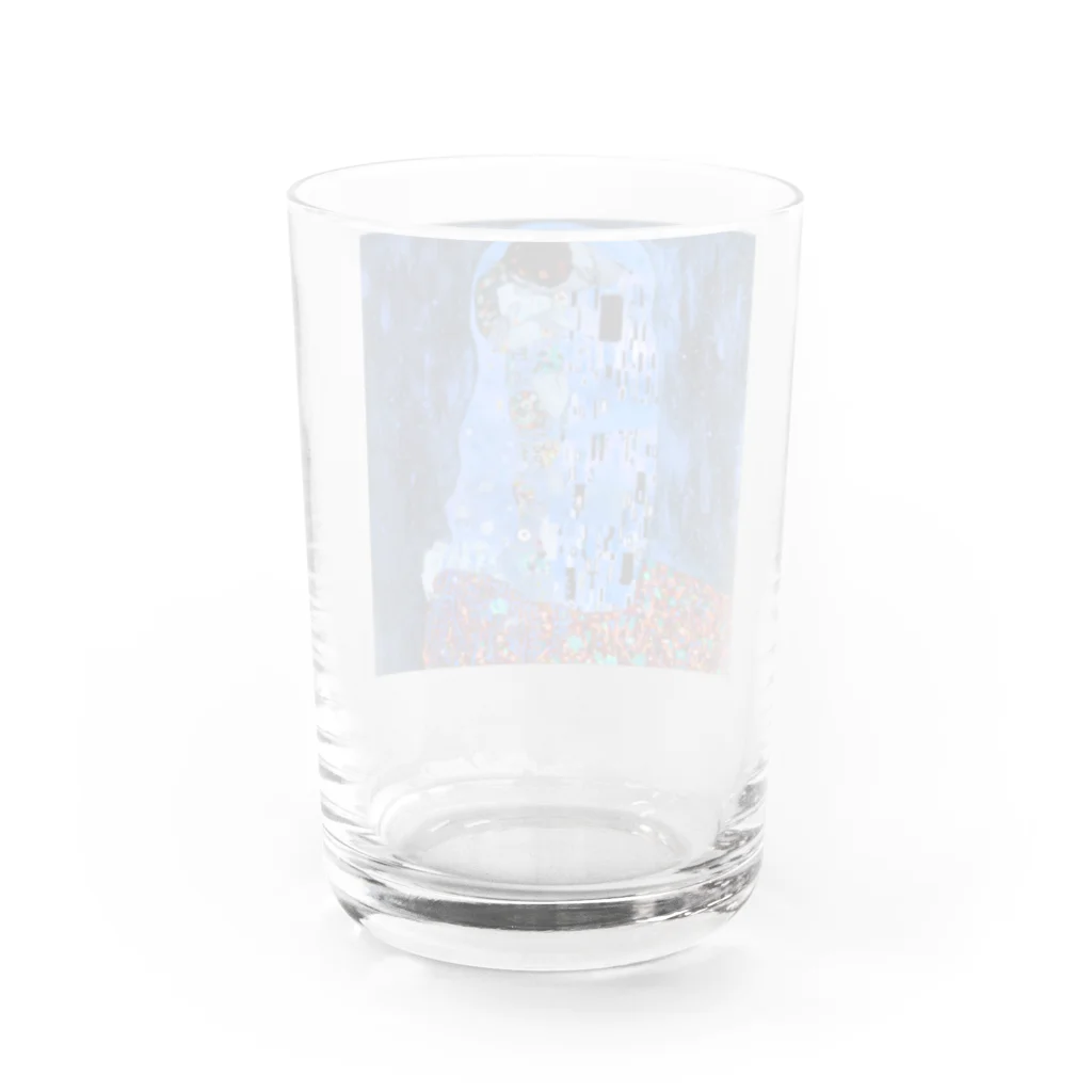 suzuri26の模写&ブルー加工　クリムトの接吻 Water Glass :back