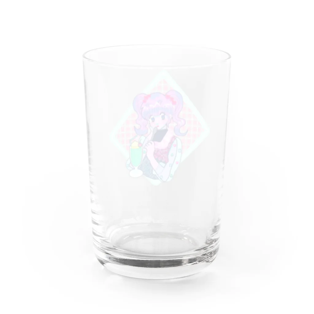 ぴらりのしゅわしゅわ★クリームソーダ Water Glass :back