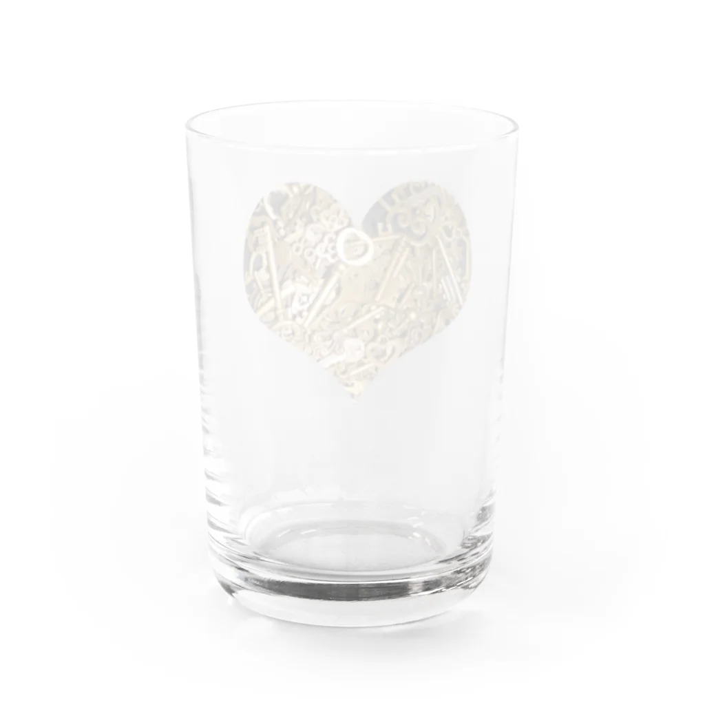 Venerdi store 神戸の雑貨屋の秘密の鍵 -アンティーク-ハート型 Water Glass :back