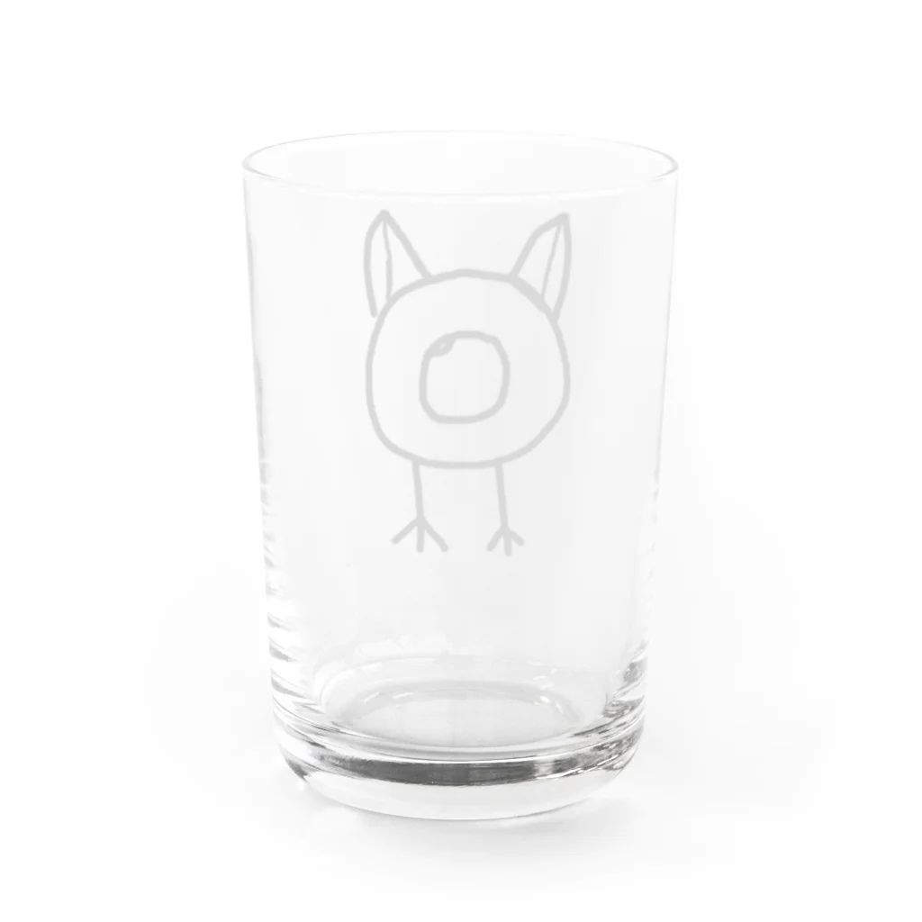 Rikiの猫 Water Glass :back