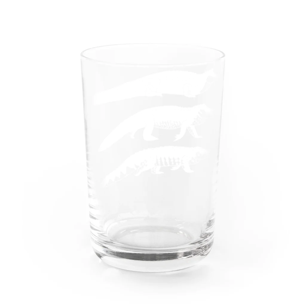 segasworksのワニワニワニさん（白） Water Glass :back