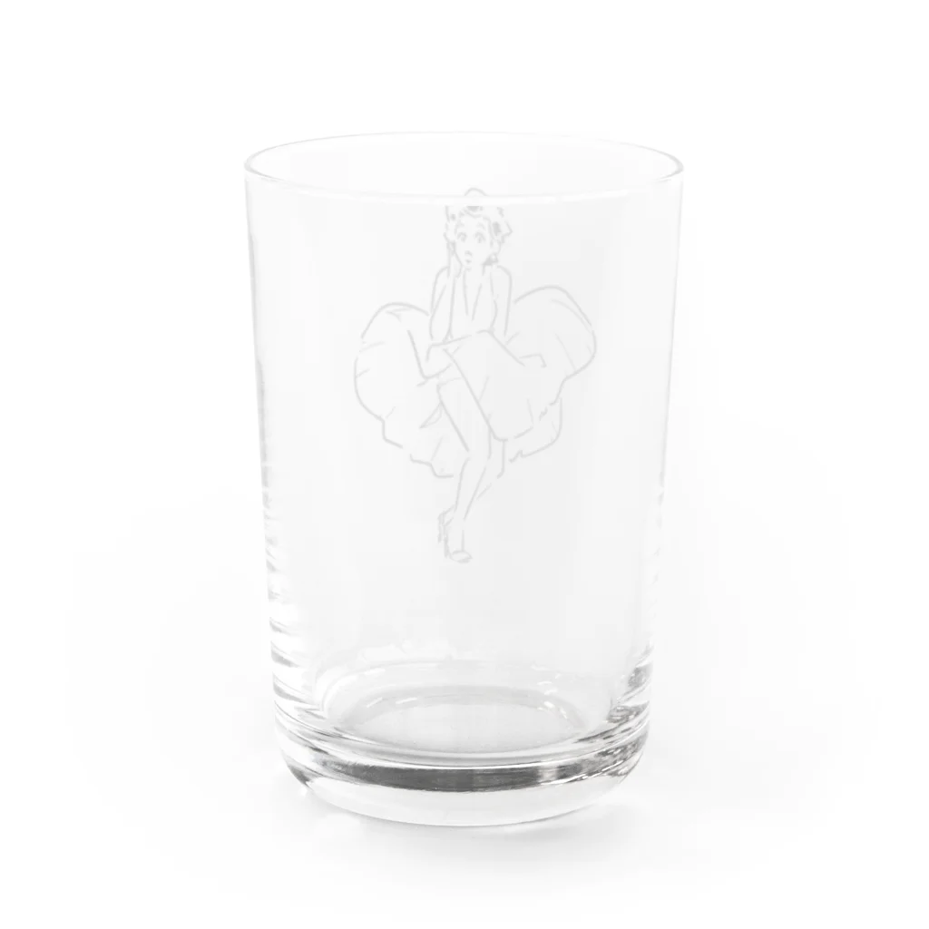 山形屋米店のマリリン・モンロー（Marilyn Monroe) Water Glass :back