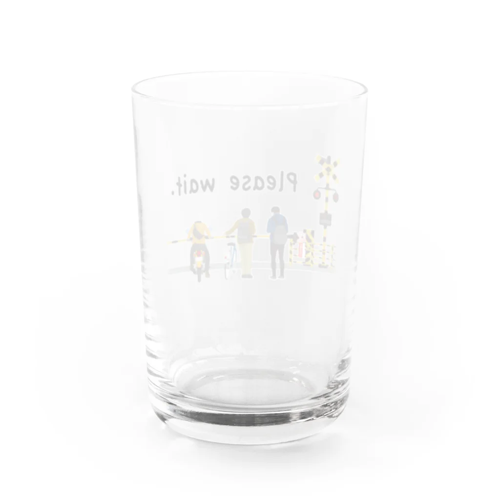 まんもすの踏み切りで待つ人たち　後ろから Water Glass :back