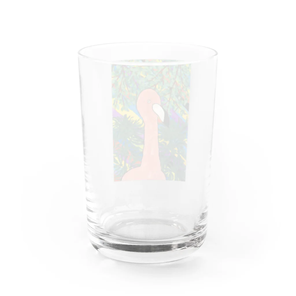 片倉のフラミンゴ Water Glass :back